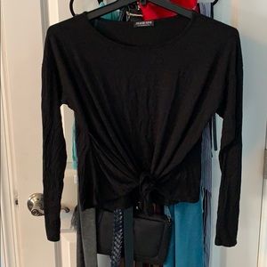 Women’s Fashion Nova tie-up black long sleeve